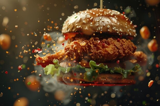 Shrimp burger vs Chicken Battle