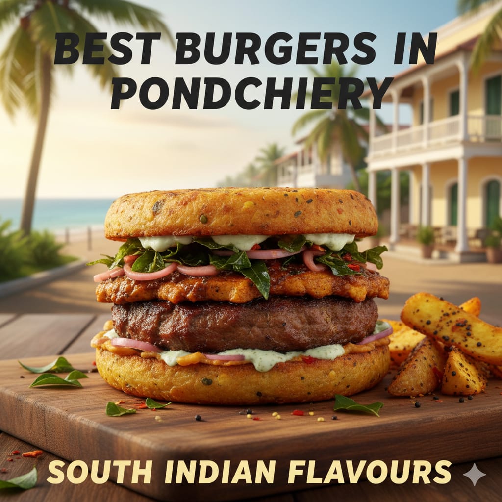 Best Burgers in Pondicherry with South Indian Flavours