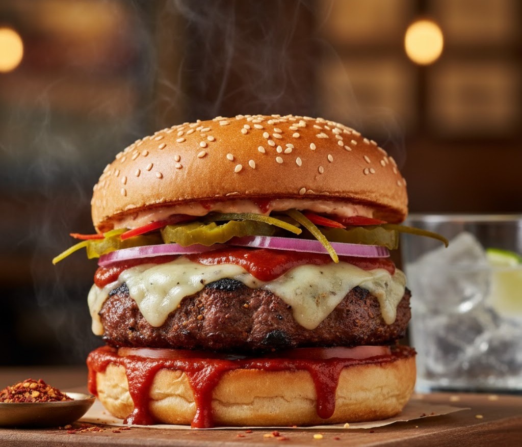 Types of Spicy Burgers in Pondicherry