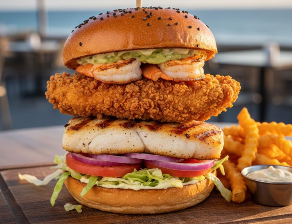 Top Chicken & Seafood Burger Spot in Pondy