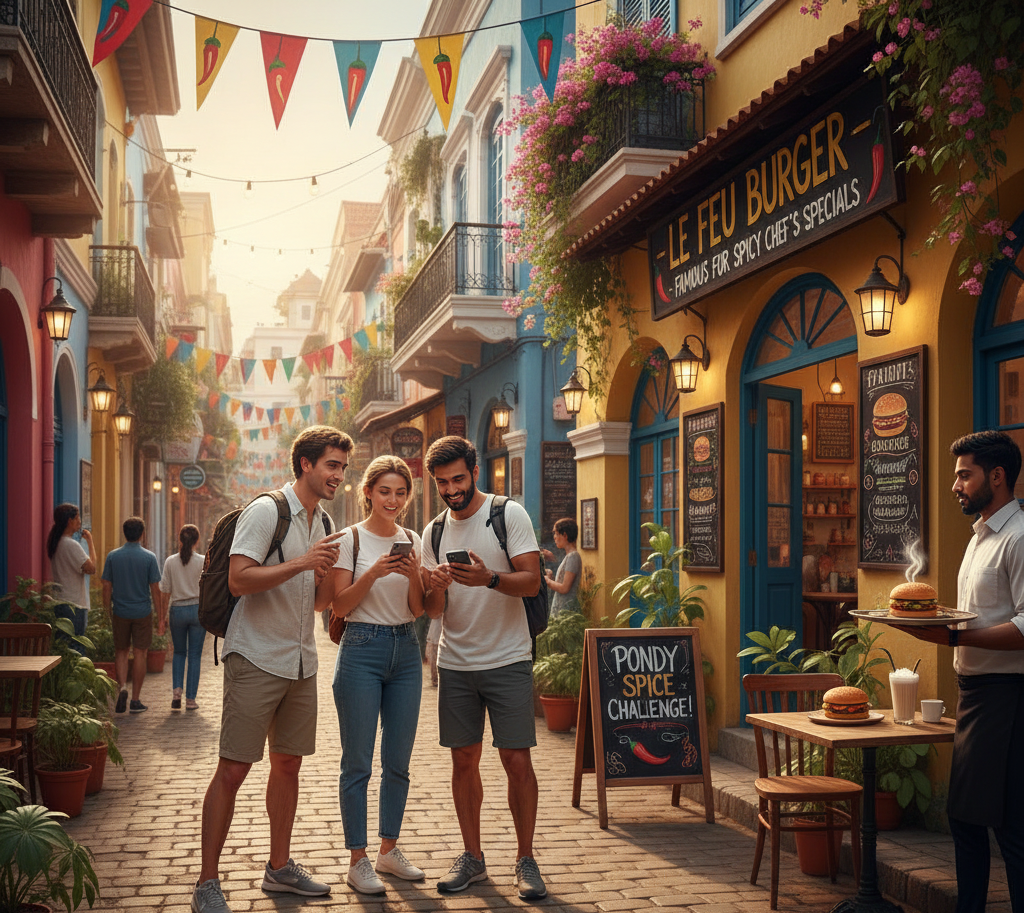 Where Tourists Look for Spicy Burgers in Pondicherry