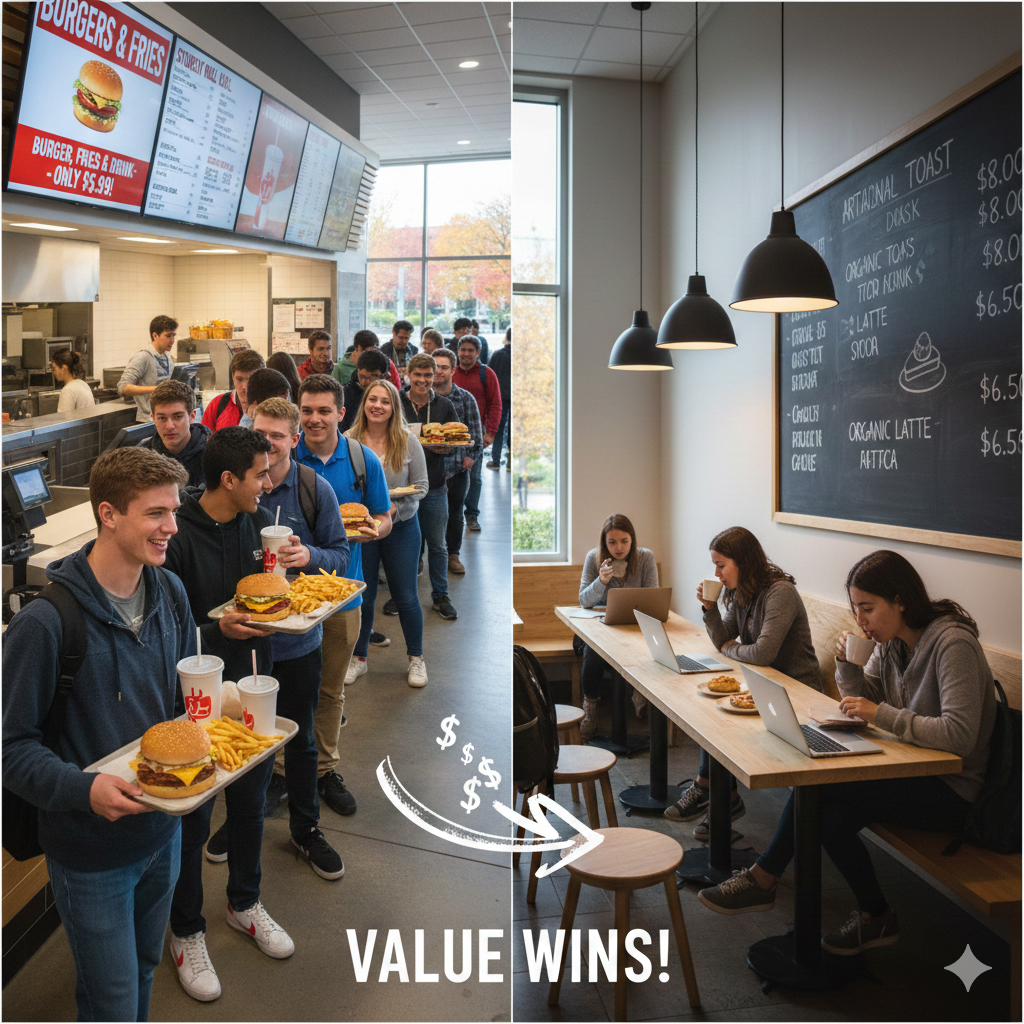 Why Students Prefer Burger Deals Over Cafes